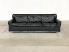 Sofá Heli de 3 plazas en piel de Otto Zapf para Knoll, años 80