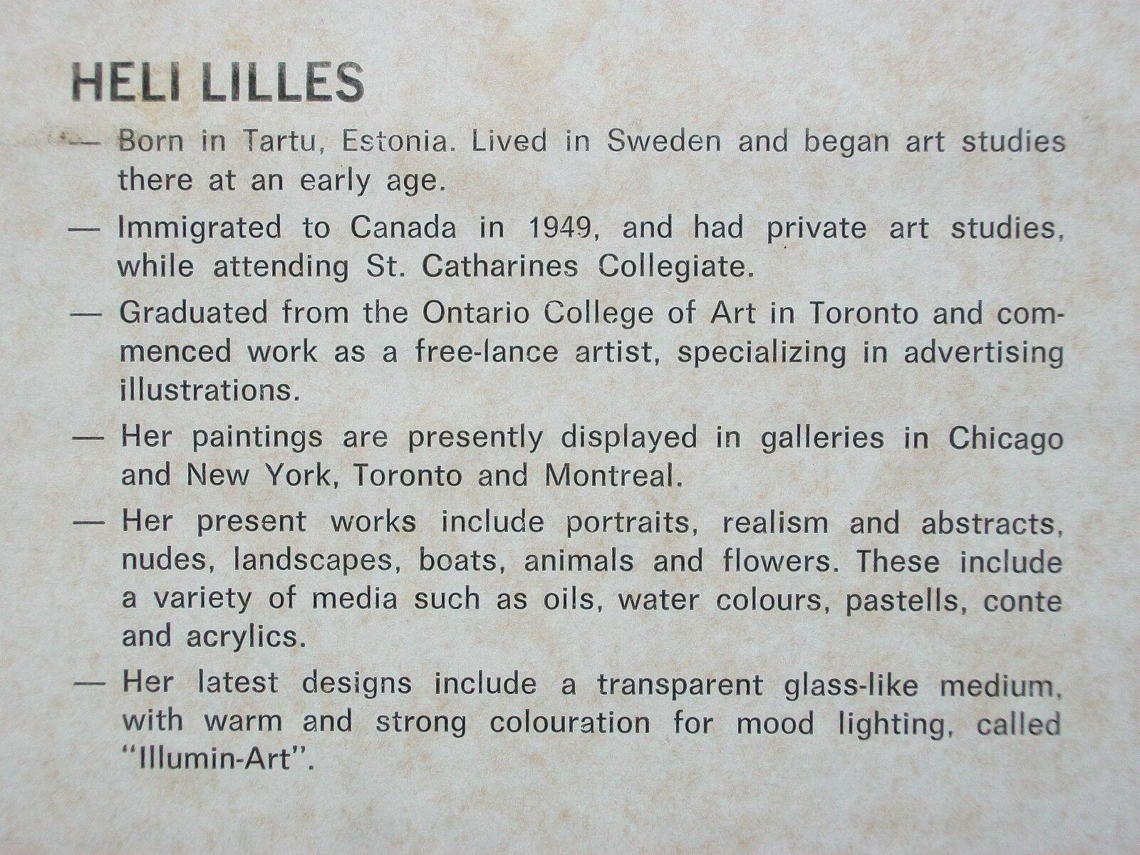 Heli Lilles, Mid-Century Oil Painting on Panel, Unframed, Canada, C. 1960's For Sale 1