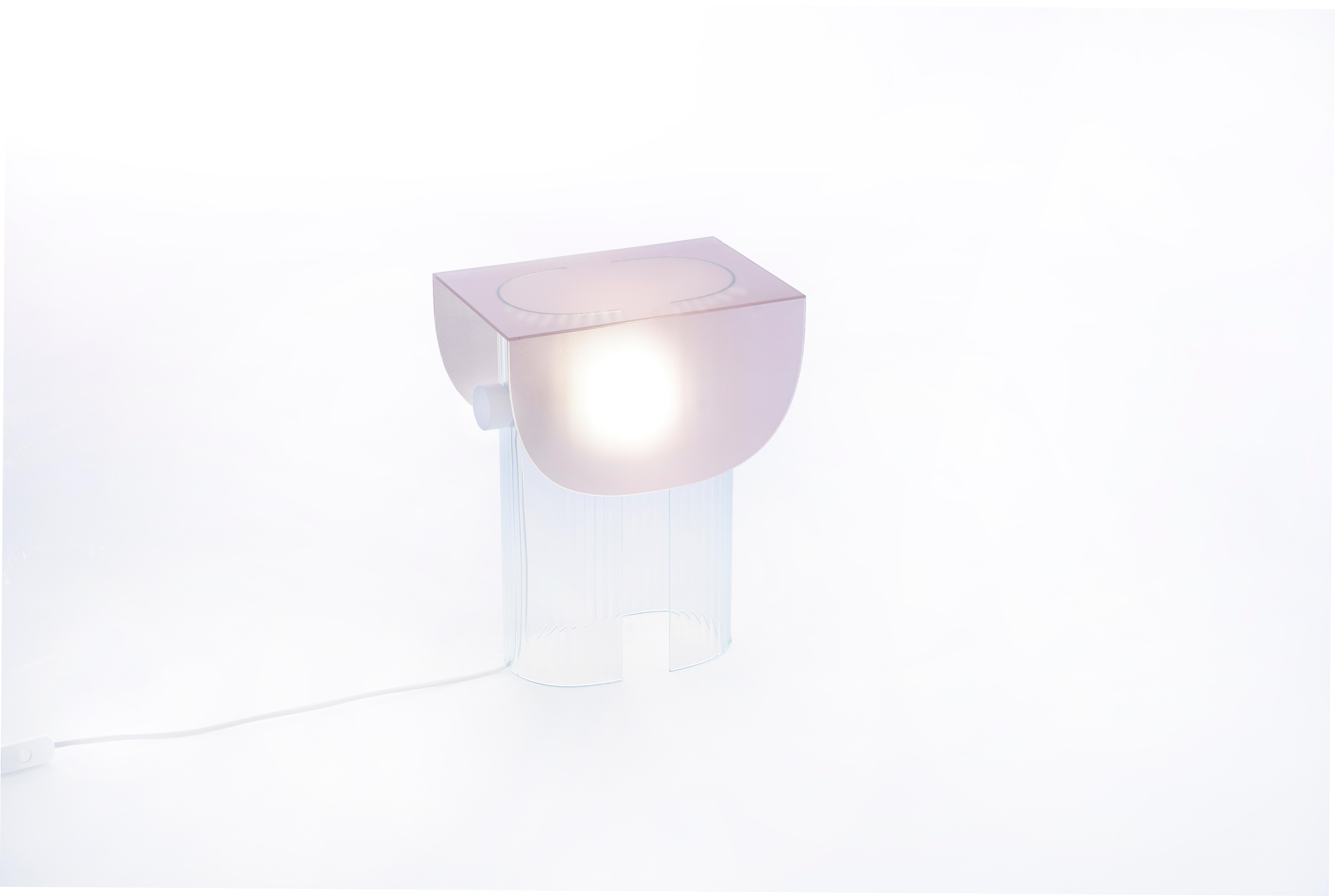 Autre Lampe de table Helia rose par Glass Variations en vente