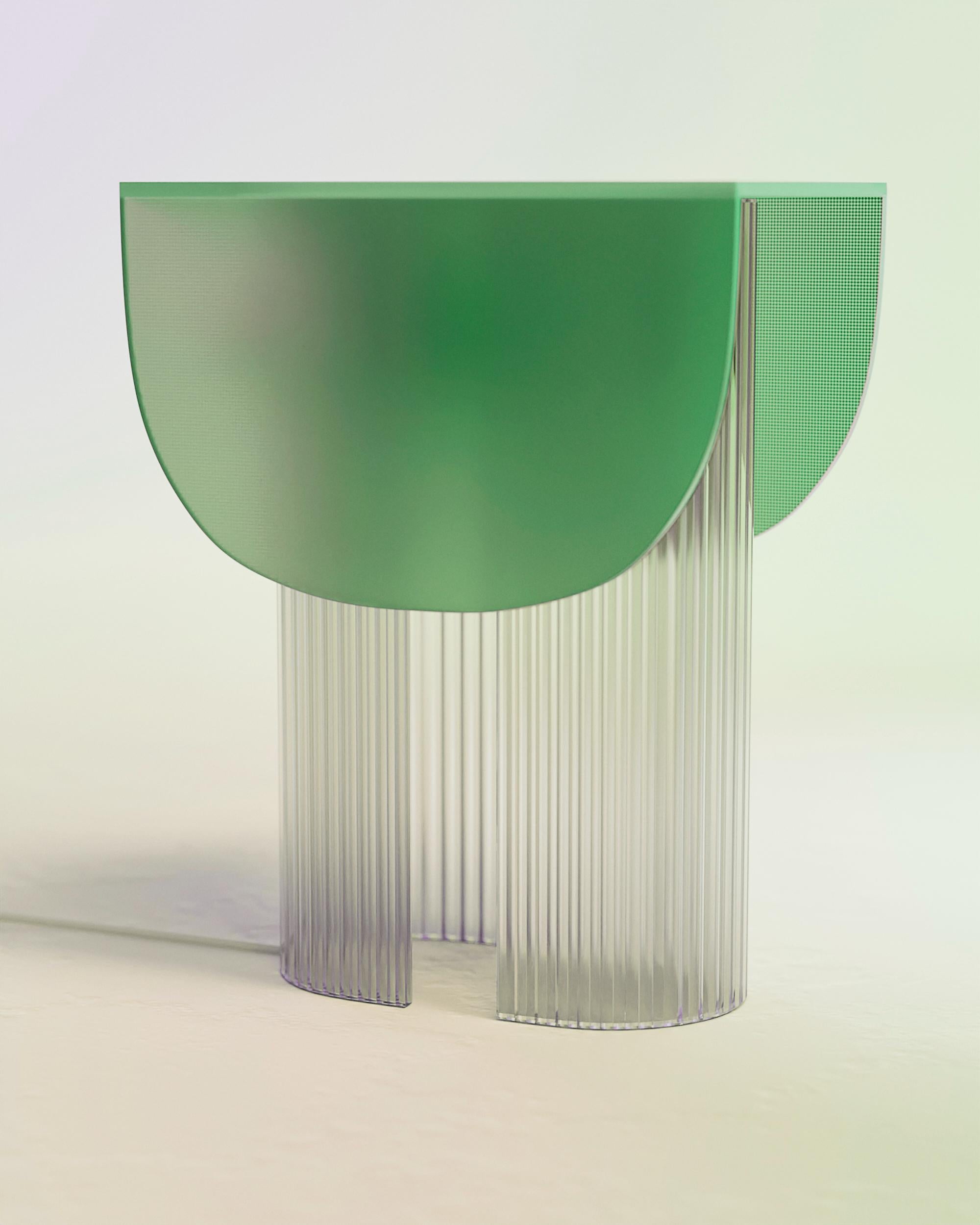 HELIA Table Lamp by Glass Variations
Dimensions: W 22 x D 31 x H 40 cm
Materials: Glass

This new collection of HELIA table lamps is launched during Paris Design Week in september 2023 and pays tribute to the theme ENJOY with its cheerful choice of