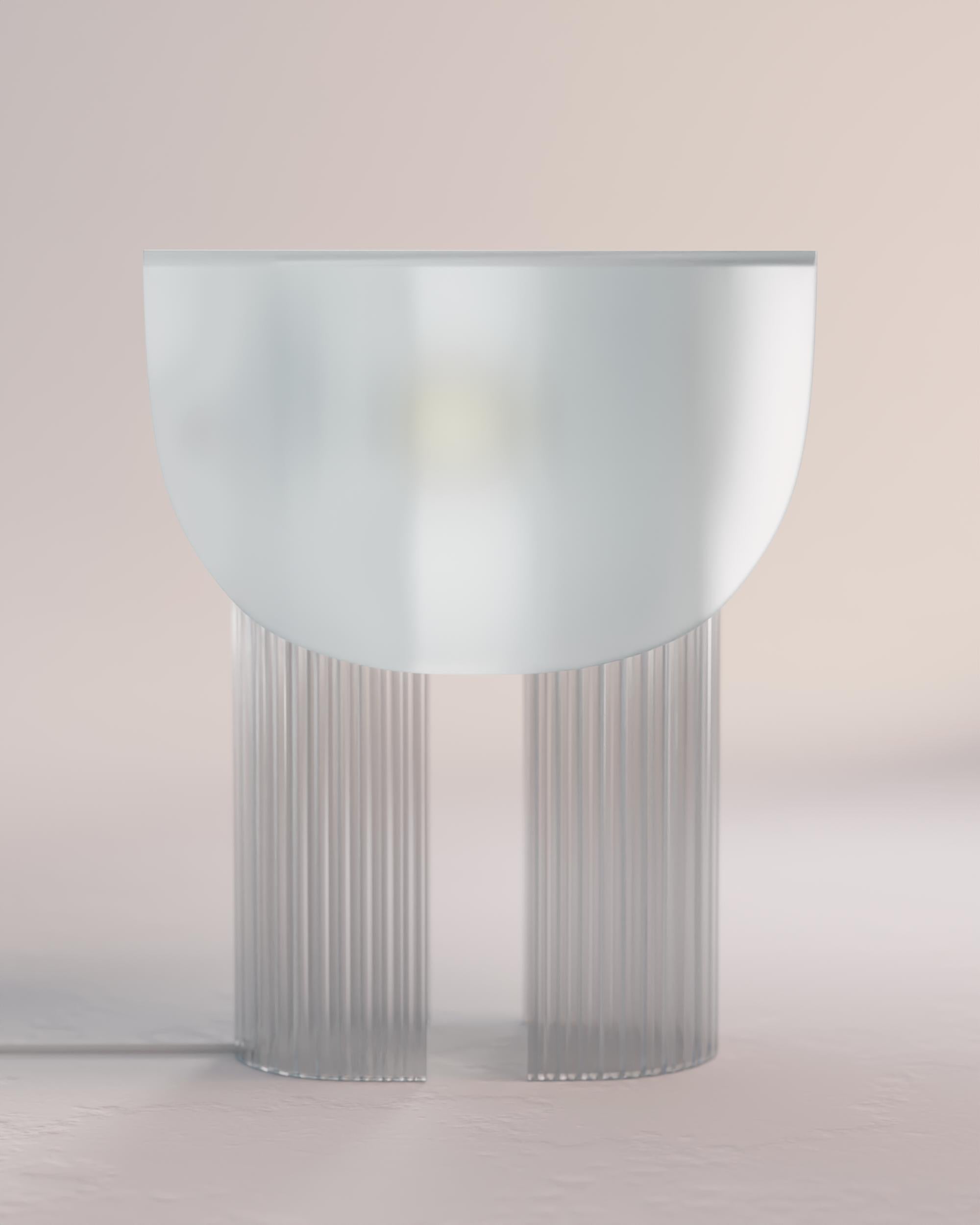 French HELIA Table Lamp by Glass Variations For Sale