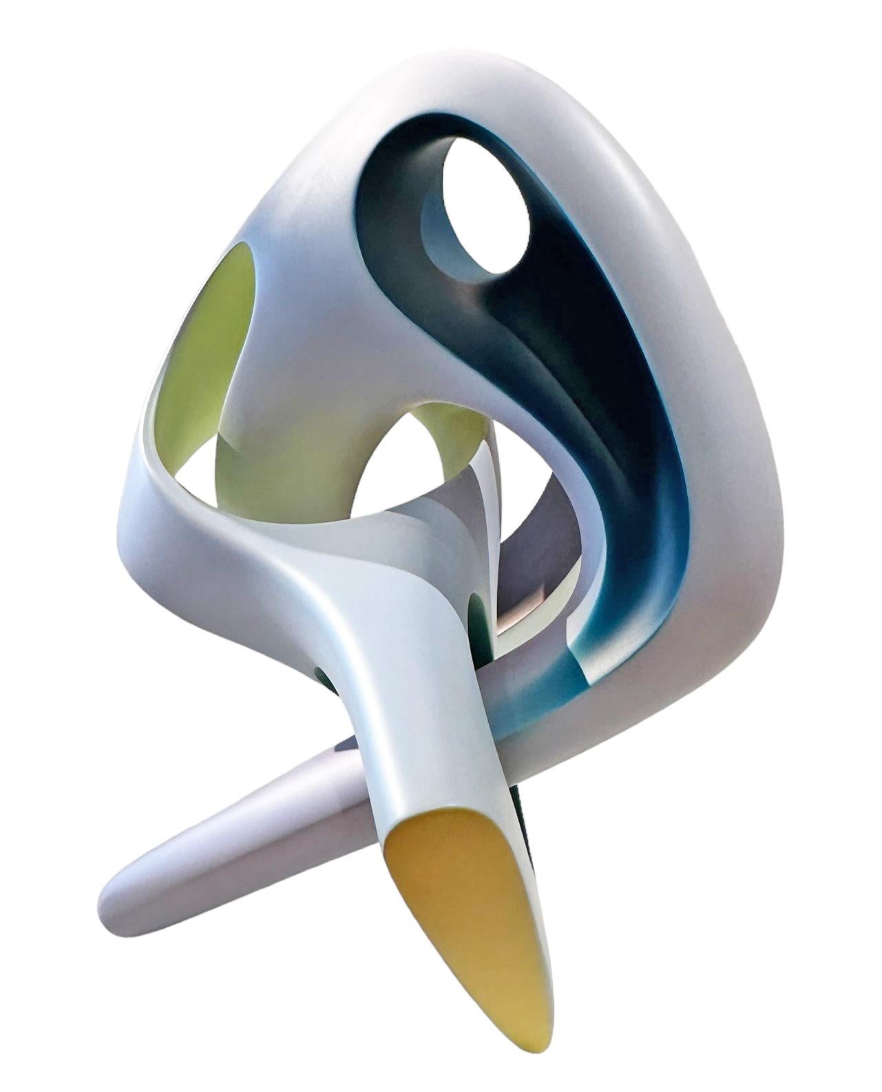 Passaggio elicoidale, scultura astratta, forma geometrica intrecciata dai colori vivaci In condizioni ottime in vendita a Chicago, IL
