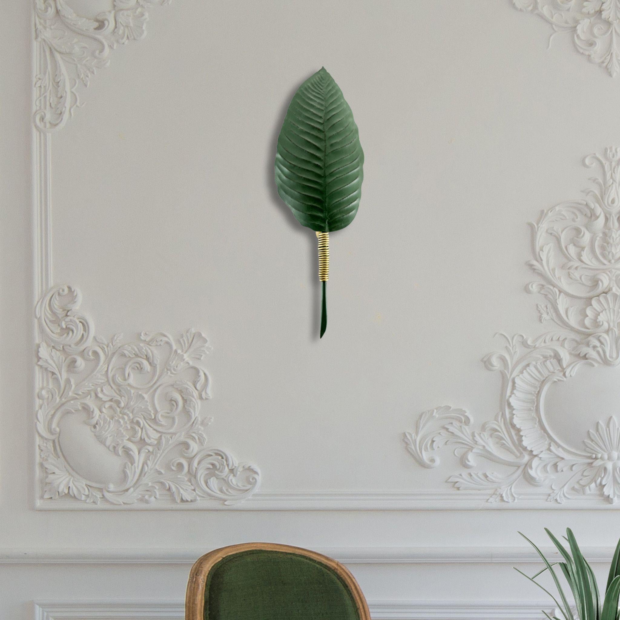 Heliconia Leaf Ornamental Wall Light  In New Condition For Sale In Firenze, FI