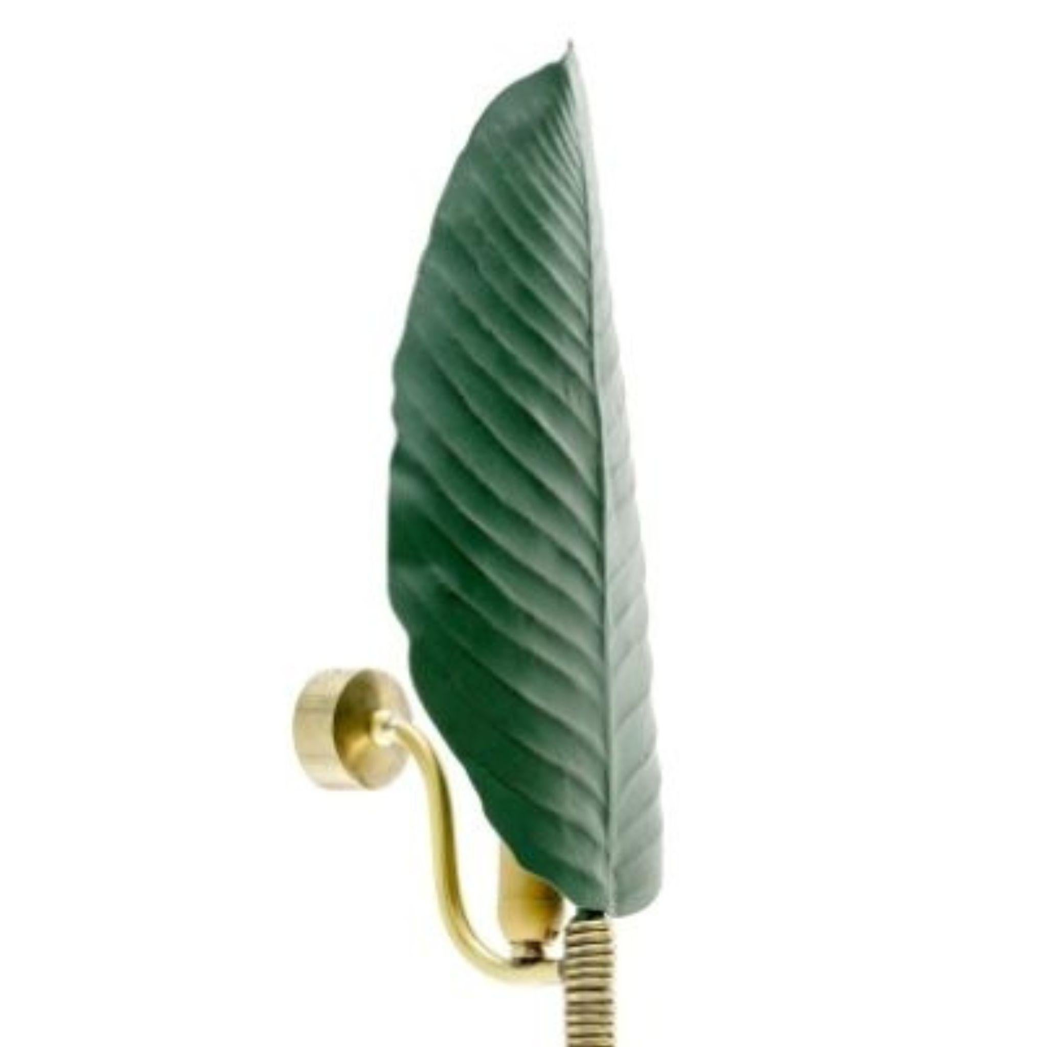 Contemporary Heliconia Leaf Ornamental Wall Light  For Sale