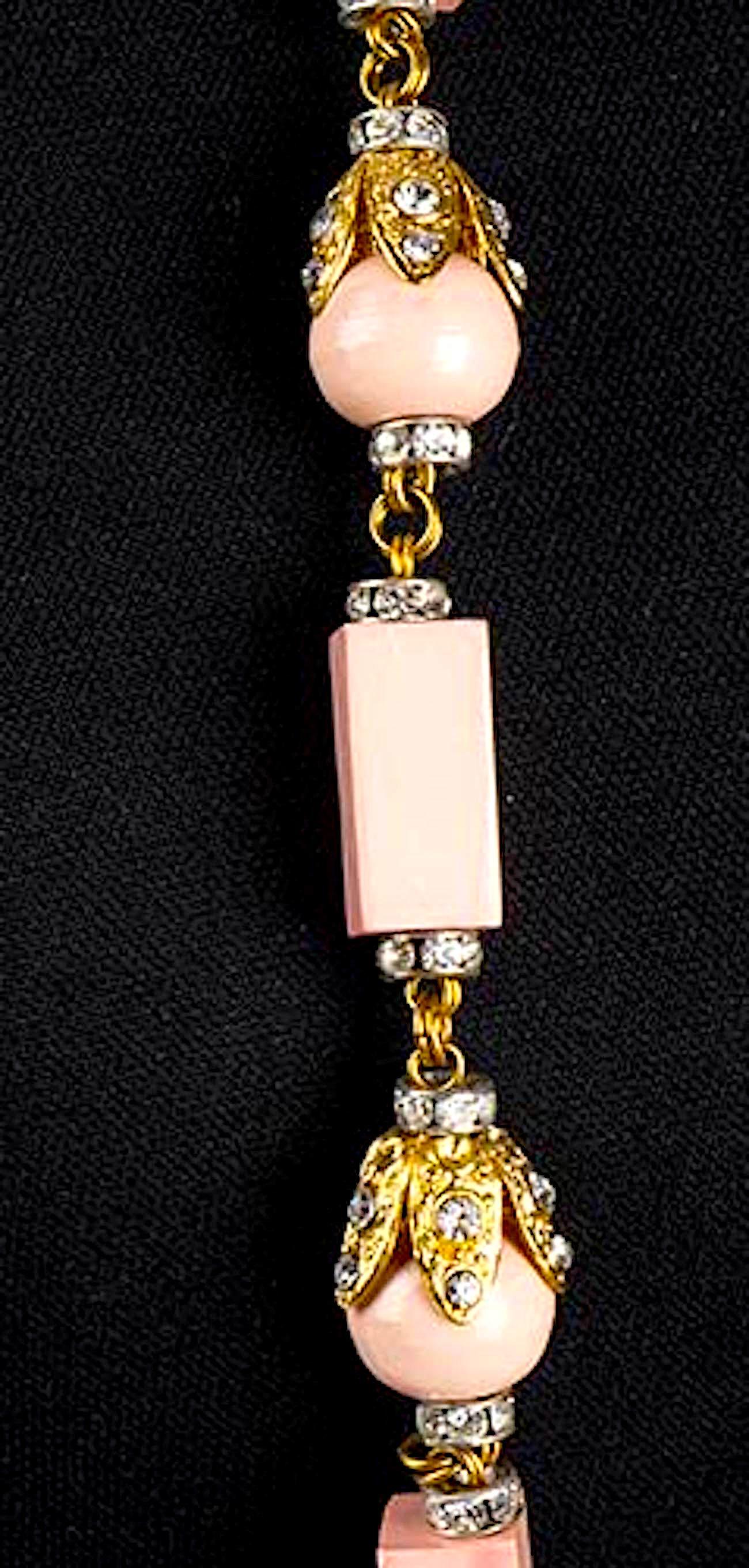 Principessa Helietta Caracciolo Faux Pink Coral Necklace 12