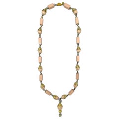 Principessa Helietta Caracciolo Faux Pink Coral Necklace