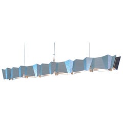 Helikon 72” Linear Chandelier in Silver Anodized Aluminum by David D’Imperio