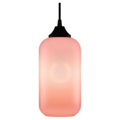 Helio Chroma Flamingo Handblown Modern Glass Pendant Light, Made in the USA