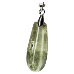 Heliodor Silver Pendant Natural Gold Beryl Yellow Heliodor Gemstone Vintage gift