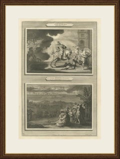 Heliodorus Scourged and Armies in the Sky over Jerusalem, Mortier, circa 1700