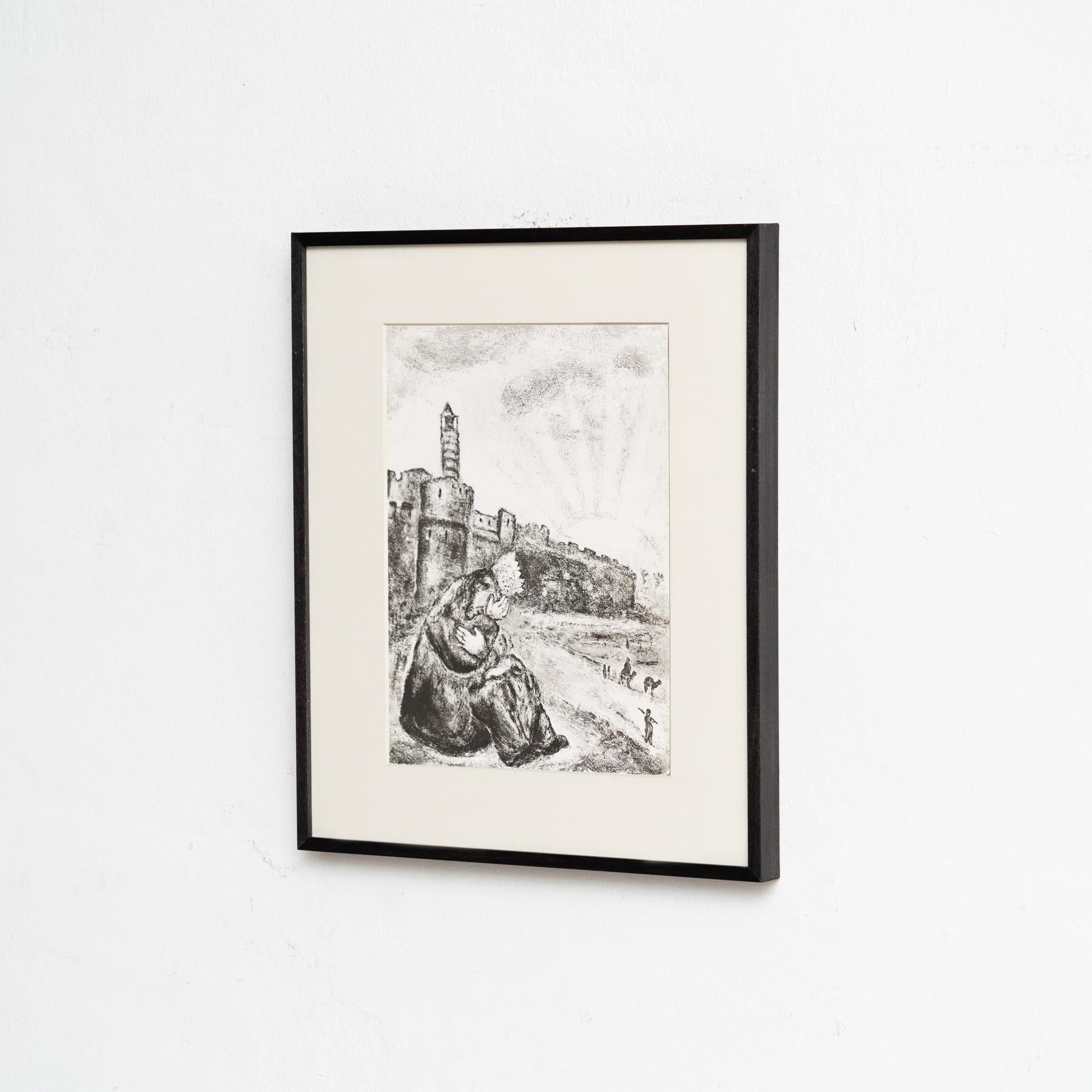 Heliograbado de Marc Chagall de su serie bíblica icónica, 1956 Moderno de mediados de siglo en venta