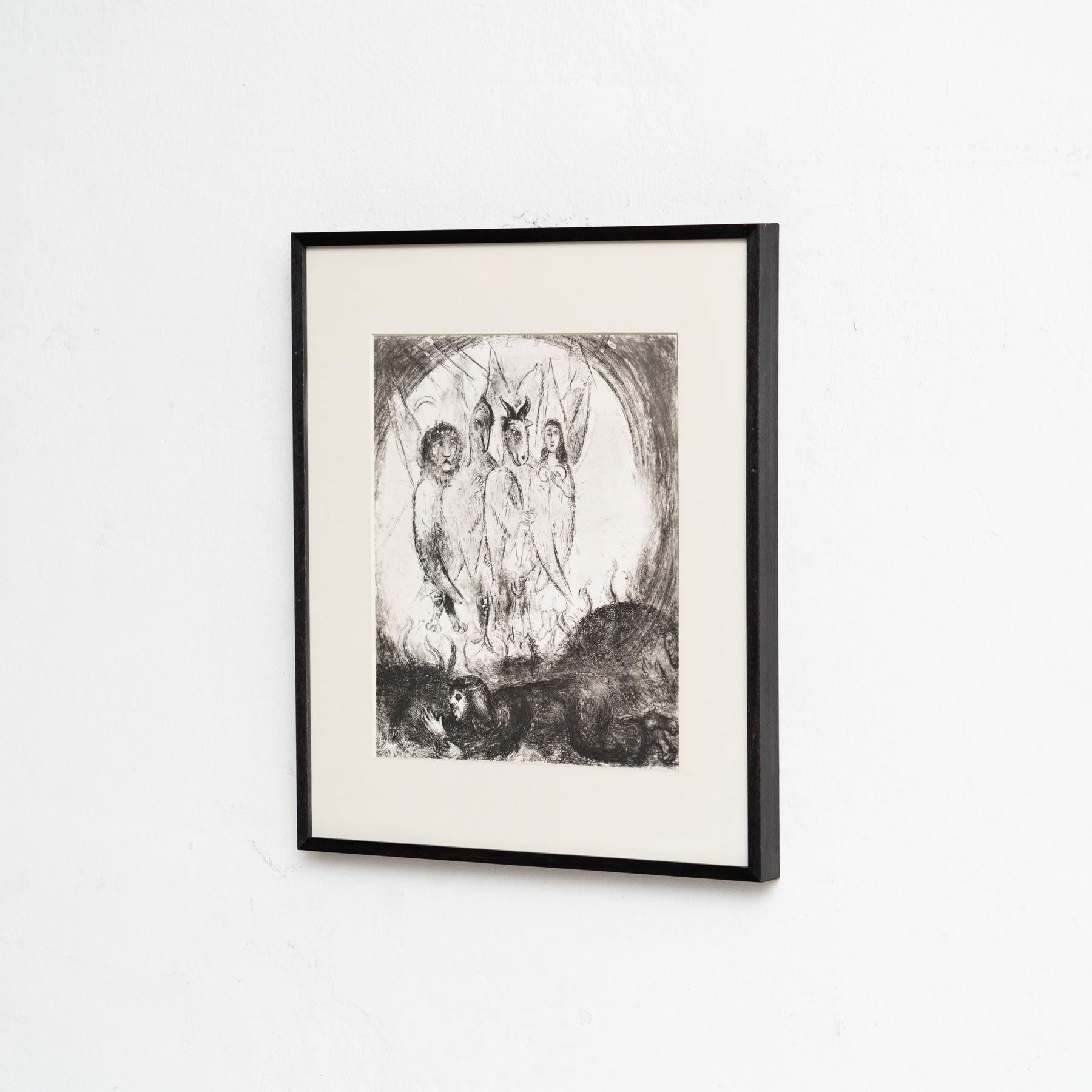 Heliograbado de Marc Chagall de su serie bíblica icónica, 1956 Moderno de mediados de siglo en venta