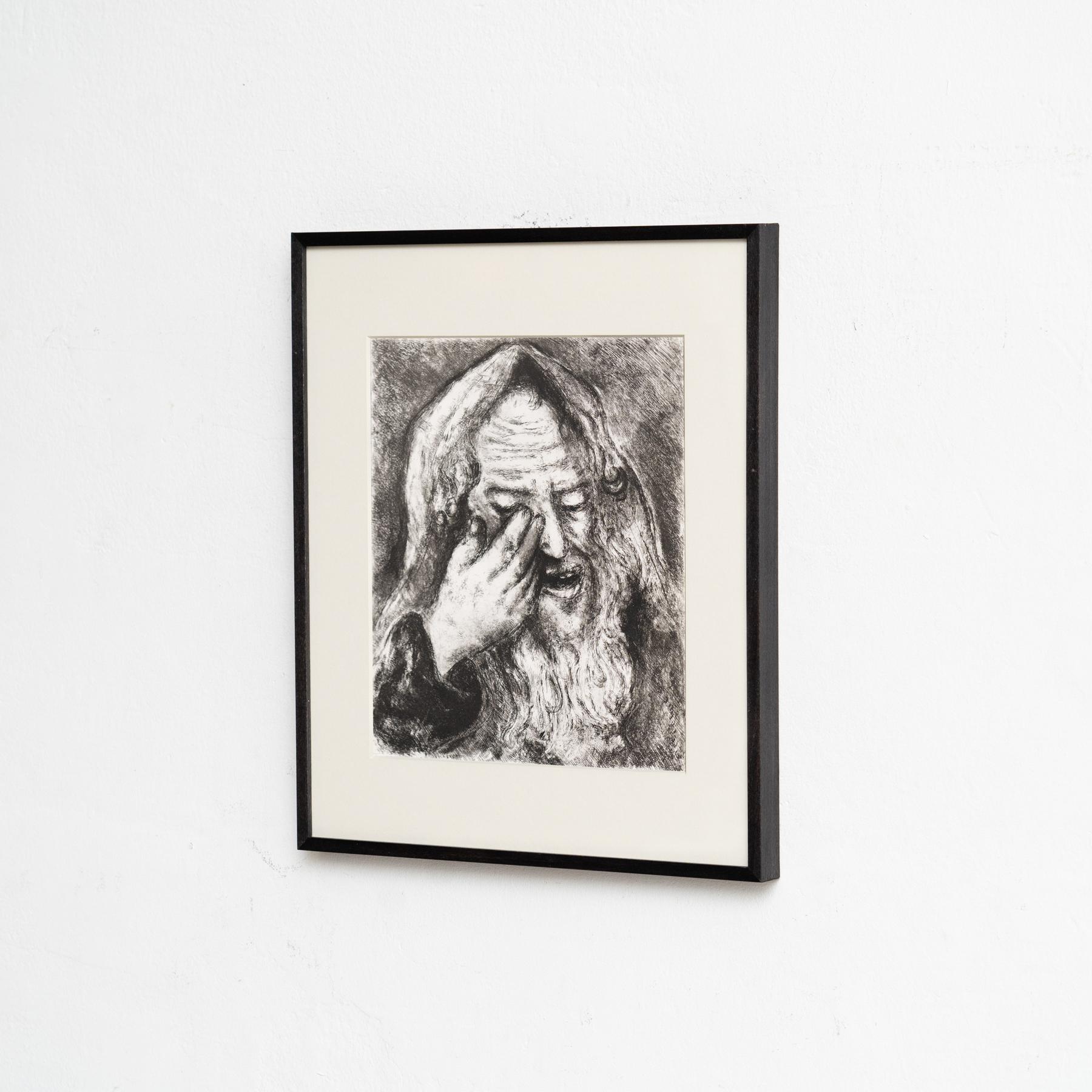 Heliograbado de Marc Chagall de su serie bíblica icónica, 1956 Moderno de mediados de siglo en venta