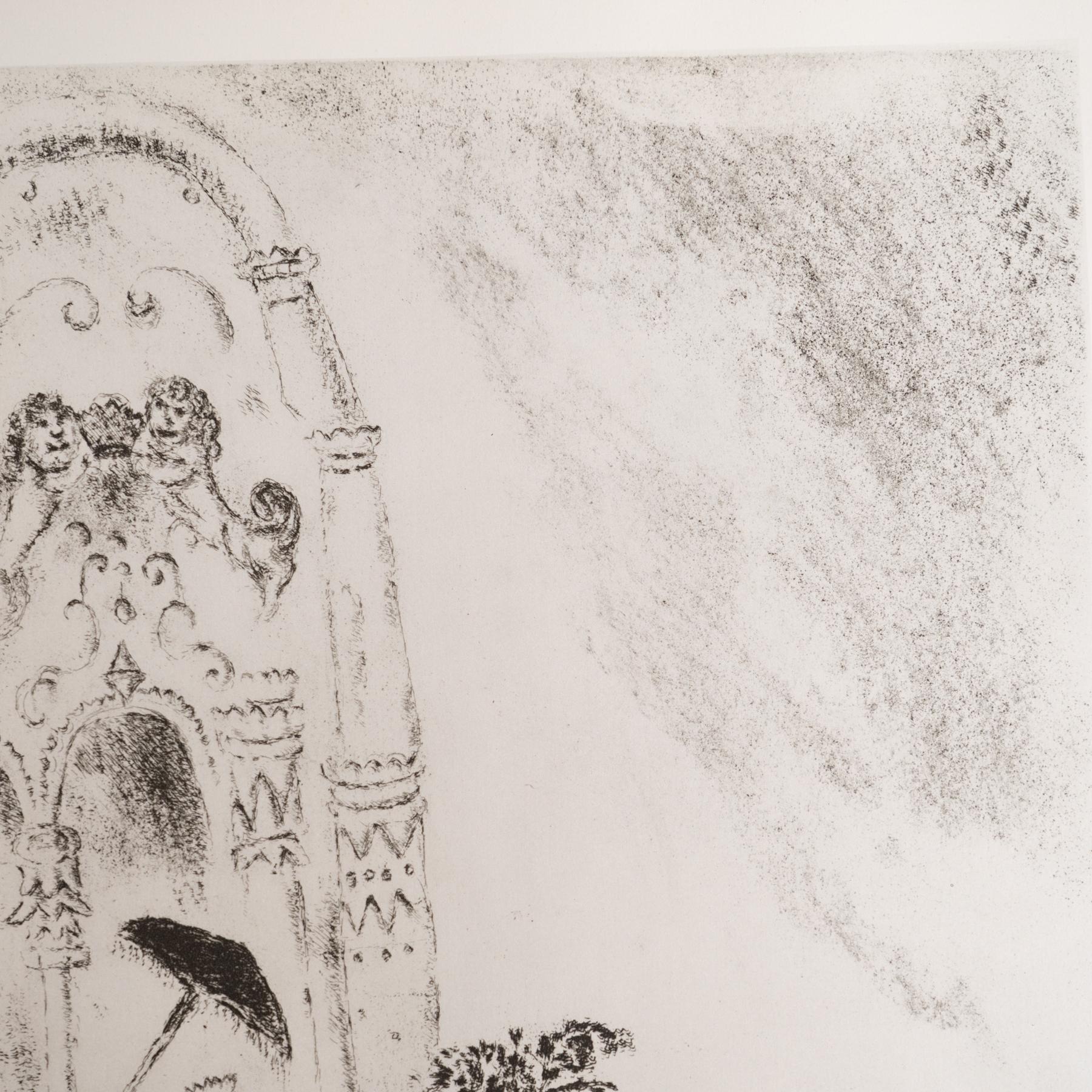 Francese Stampa eliografica di Marc Chagall dalla sua iconica serie biblica, 1956 in vendita