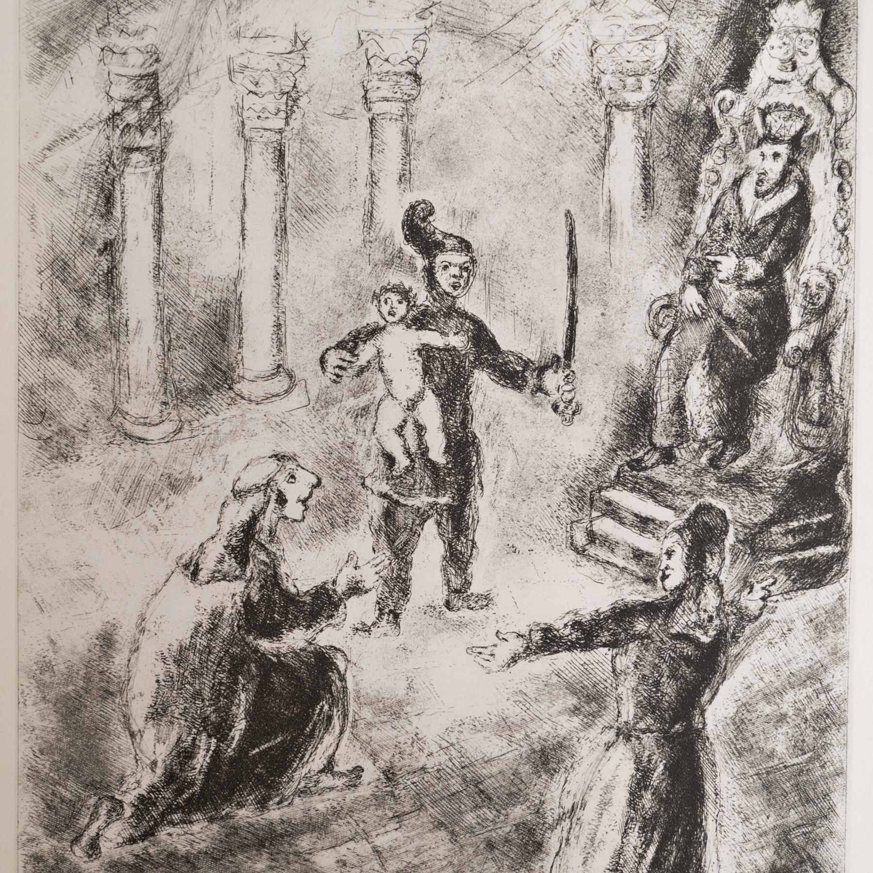 Heliograbado de Marc Chagall de su serie bíblica icónica, 1956 Francés en venta