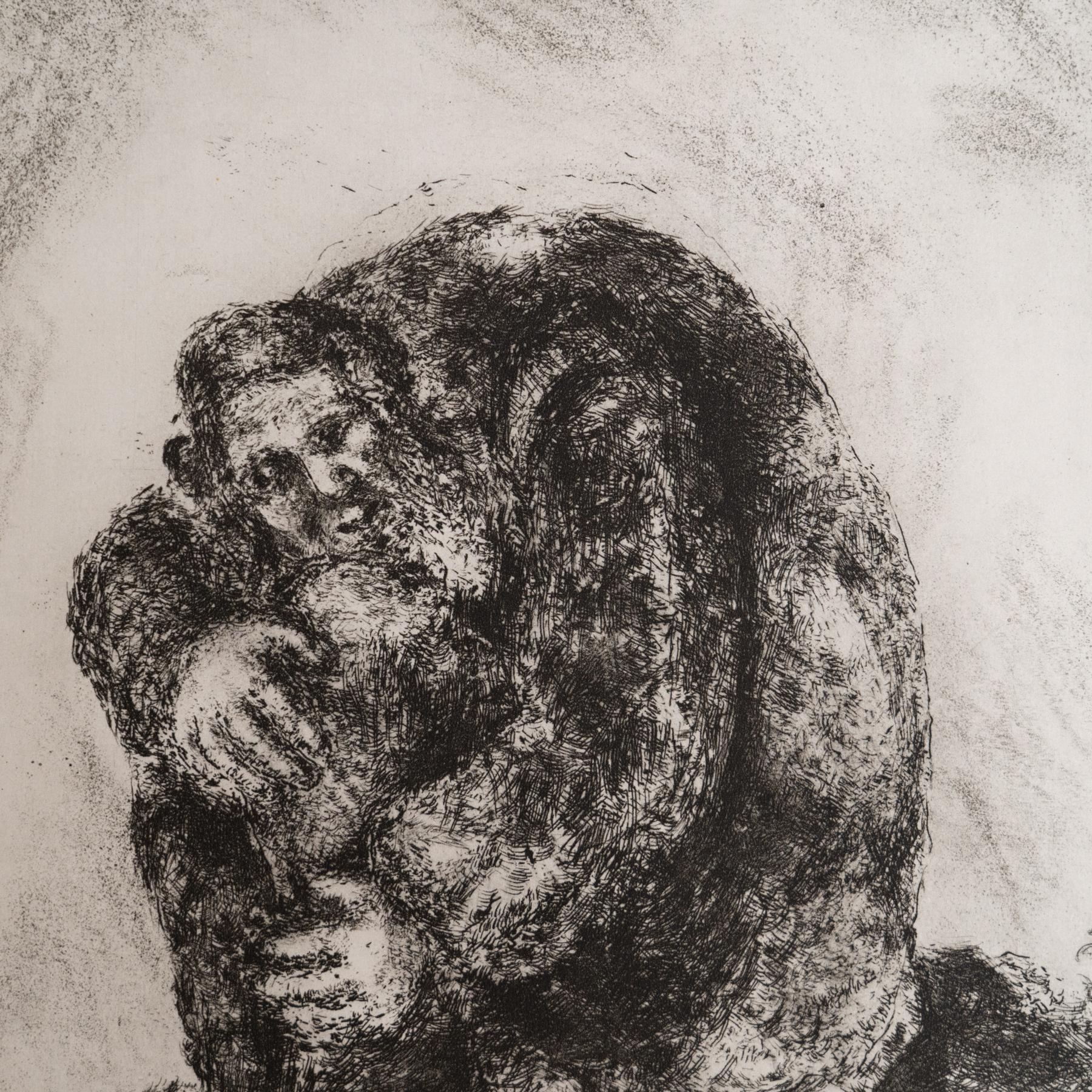 Heliograbado de Marc Chagall de su serie bíblica icónica, 1956 Francés en venta