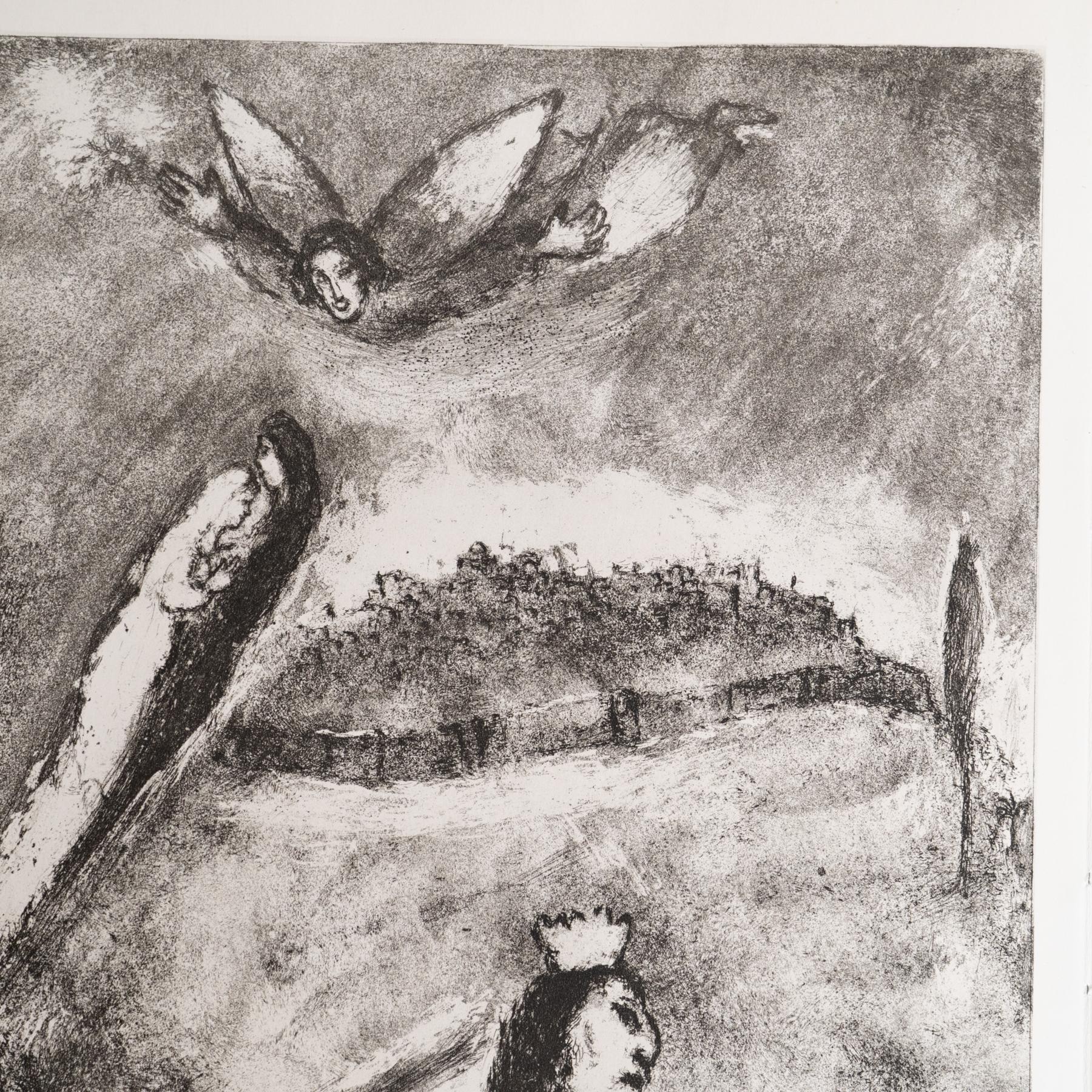 Francese Stampa eliografica di Marc Chagall dalla sua iconica serie biblica, 1956 in vendita