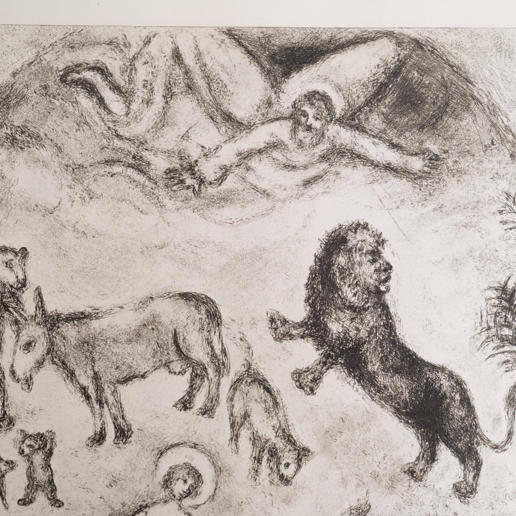 Heliograbado de Marc Chagall de su serie bíblica icónica, 1956 Francés en venta