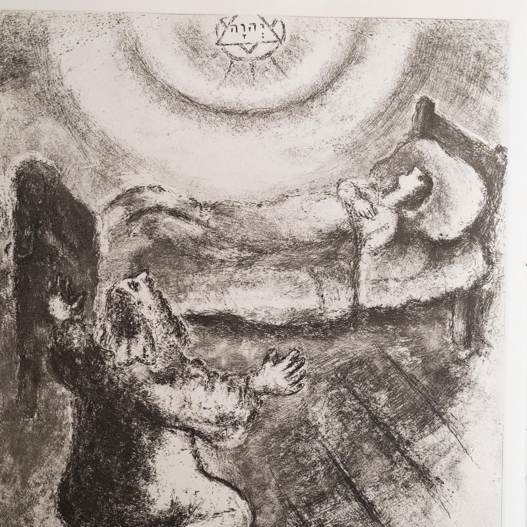 Heliograbado de Marc Chagall de su serie bíblica icónica, 1956 Francés en venta