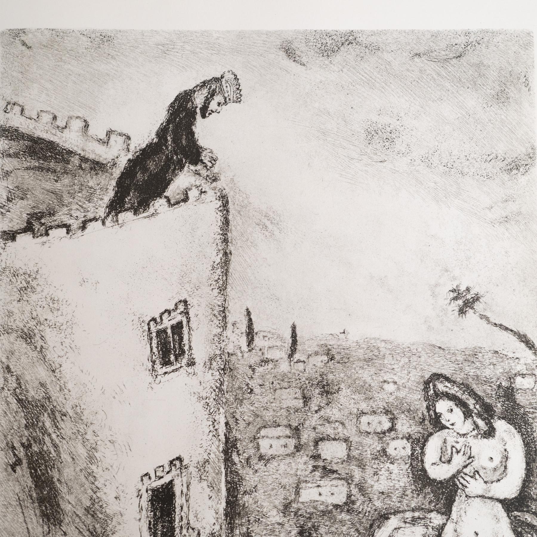 Heliograbado de Marc Chagall de su serie bíblica icónica, 1956 Francés en venta