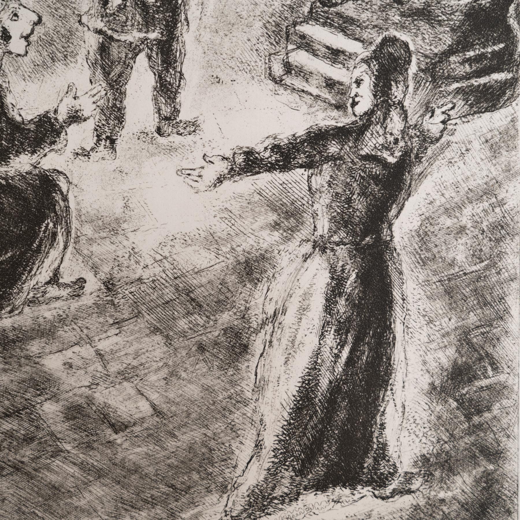 Heliograbado de Marc Chagall de su serie bíblica icónica, 1956 en Bueno estado para la venta en Barcelona, Barcelona