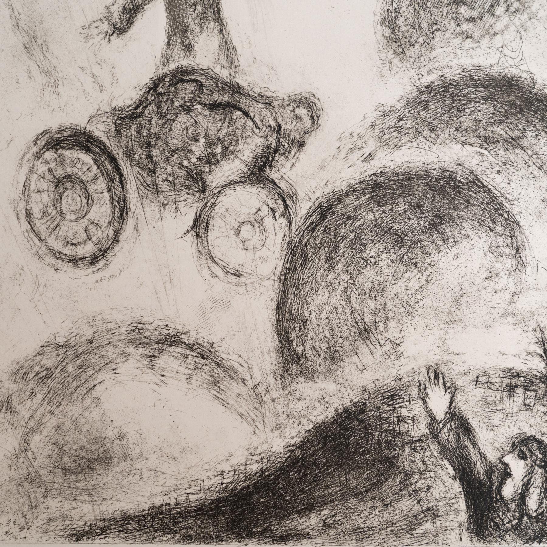 Heliograbado de Marc Chagall de su serie bíblica icónica, 1956 en Bueno estado para la venta en Barcelona, Barcelona