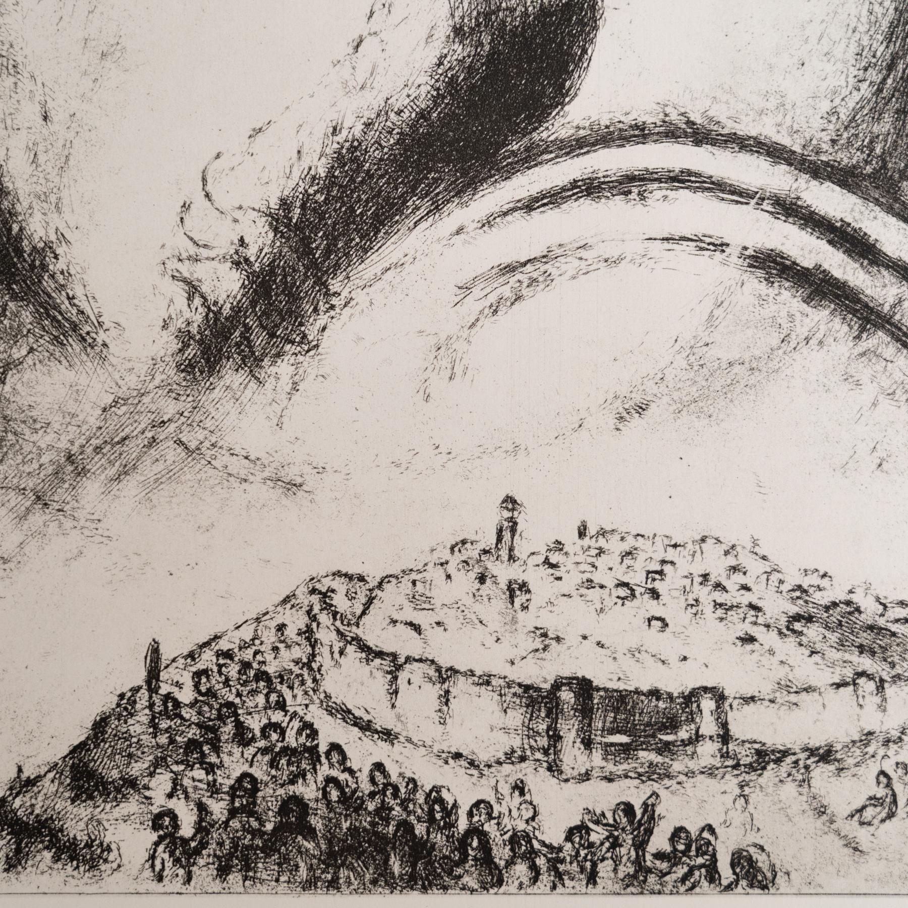 Heliograbado de Marc Chagall de su serie bíblica icónica, 1956 en Bueno estado para la venta en Barcelona, Barcelona