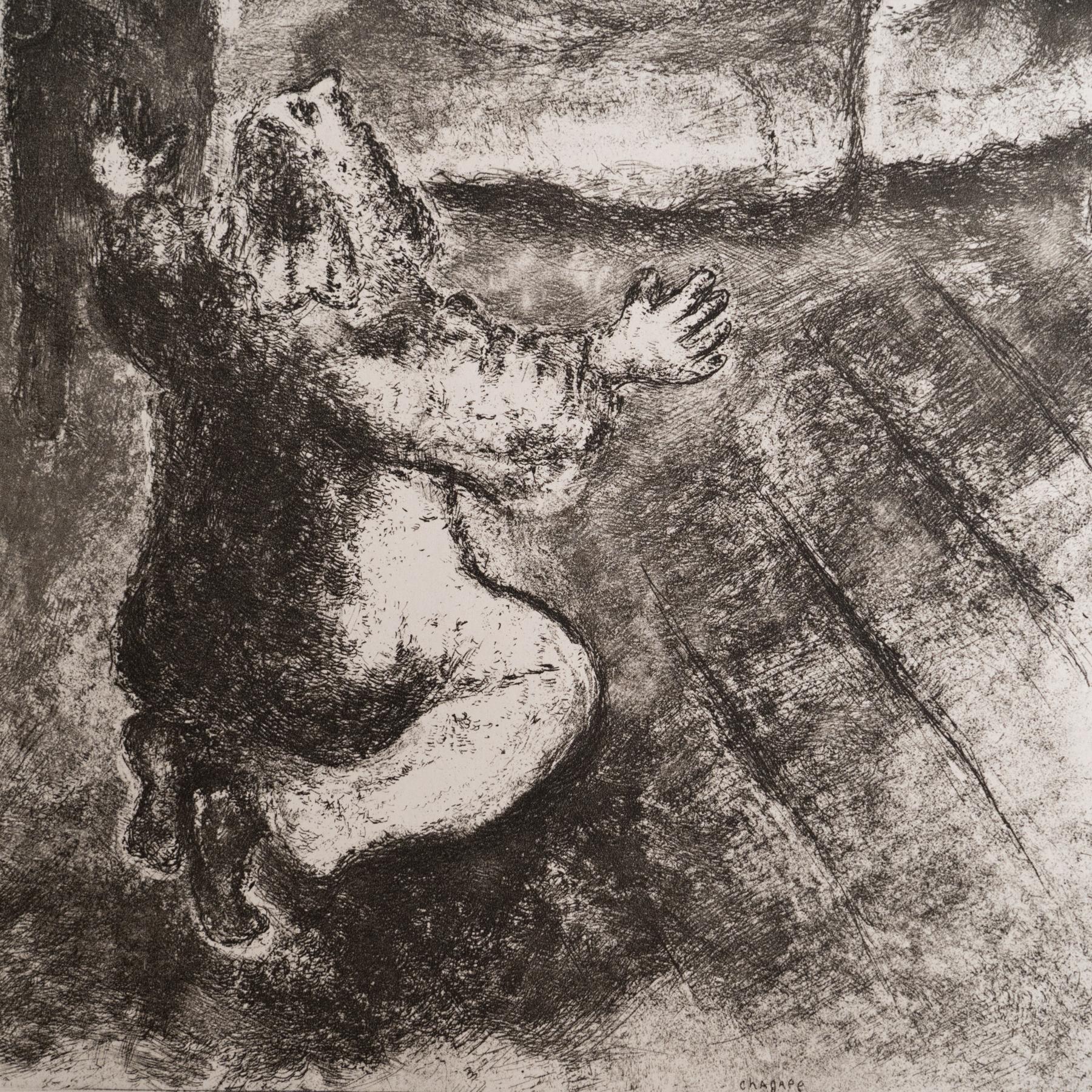 Heliograbado de Marc Chagall de su serie bíblica icónica, 1956 en Bueno estado para la venta en Barcelona, Barcelona