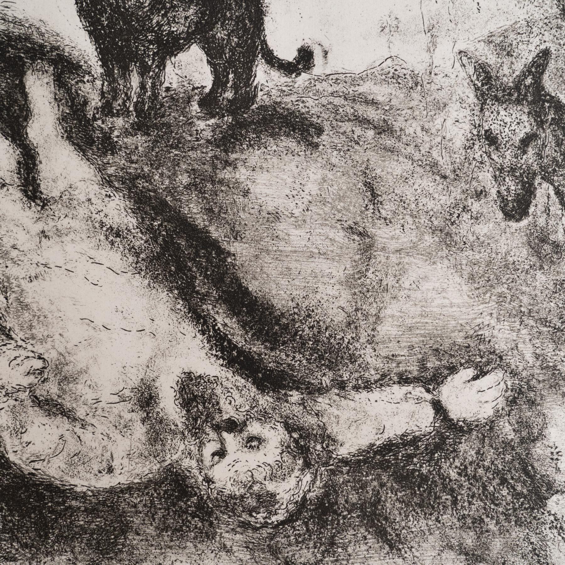 Heliograbado de Marc Chagall de su serie bíblica icónica, 1956 en Bueno estado para la venta en Barcelona, Barcelona