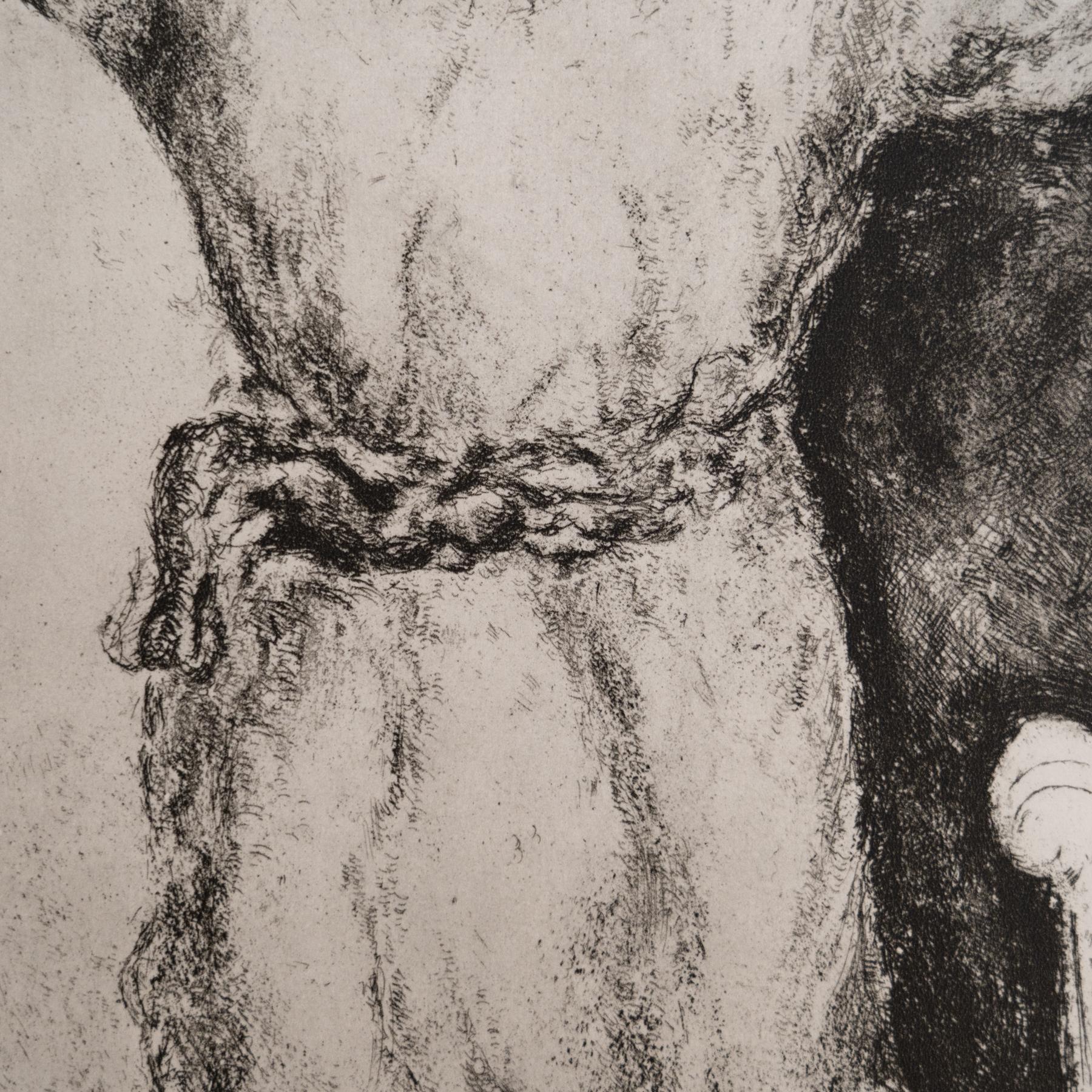 Heliograbado de Marc Chagall de su serie bíblica icónica, 1956 en Bueno estado para la venta en Barcelona, Barcelona