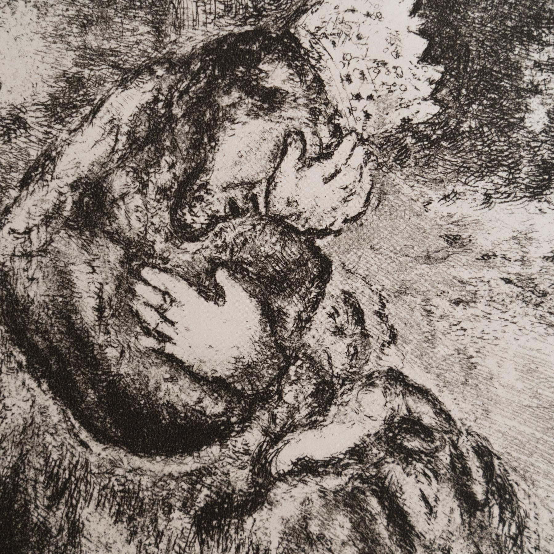 Heliograbado de Marc Chagall de su serie bíblica icónica, 1956 mediados del siglo XX en venta