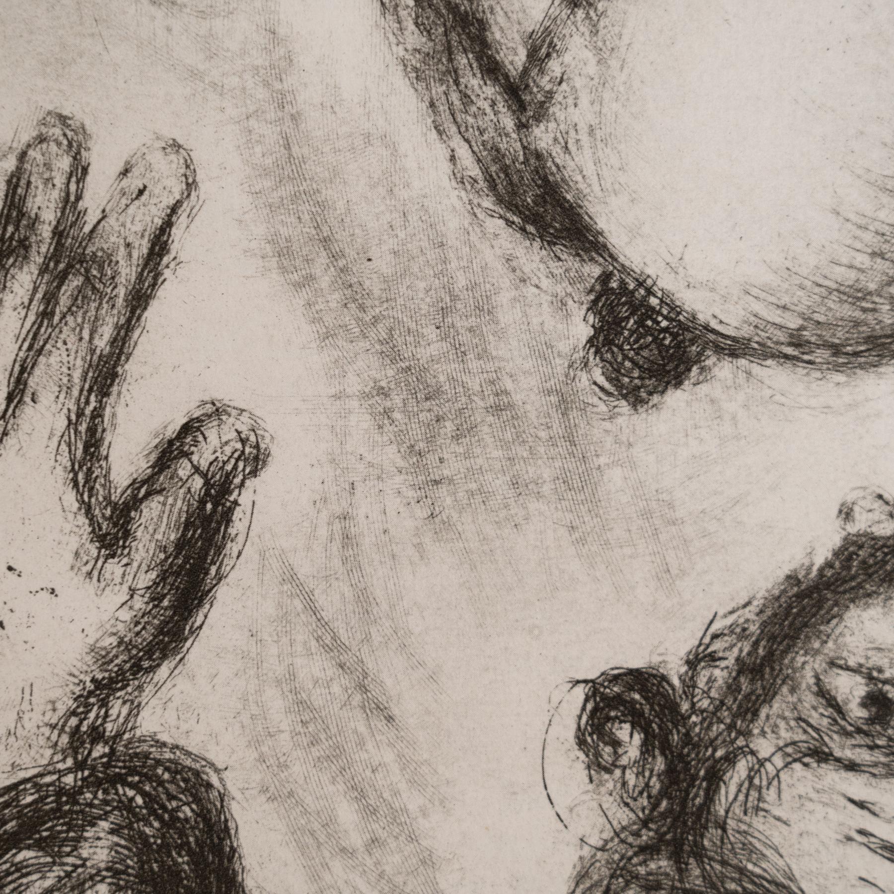 Heliograbado de Marc Chagall de su serie bíblica icónica, 1956 mediados del siglo XX en venta