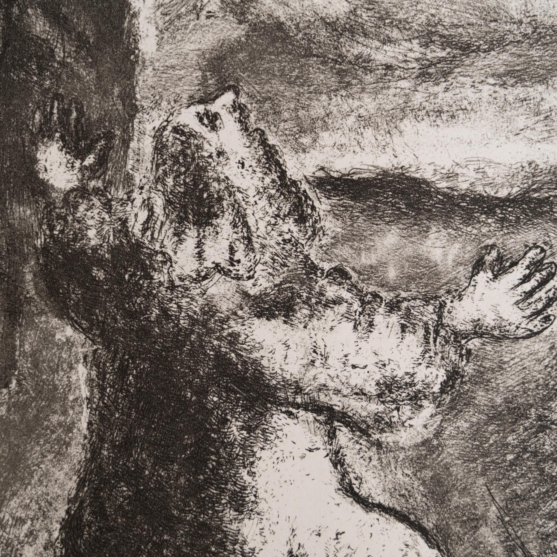 Heliograbado de Marc Chagall de su serie bíblica icónica, 1956 mediados del siglo XX en venta