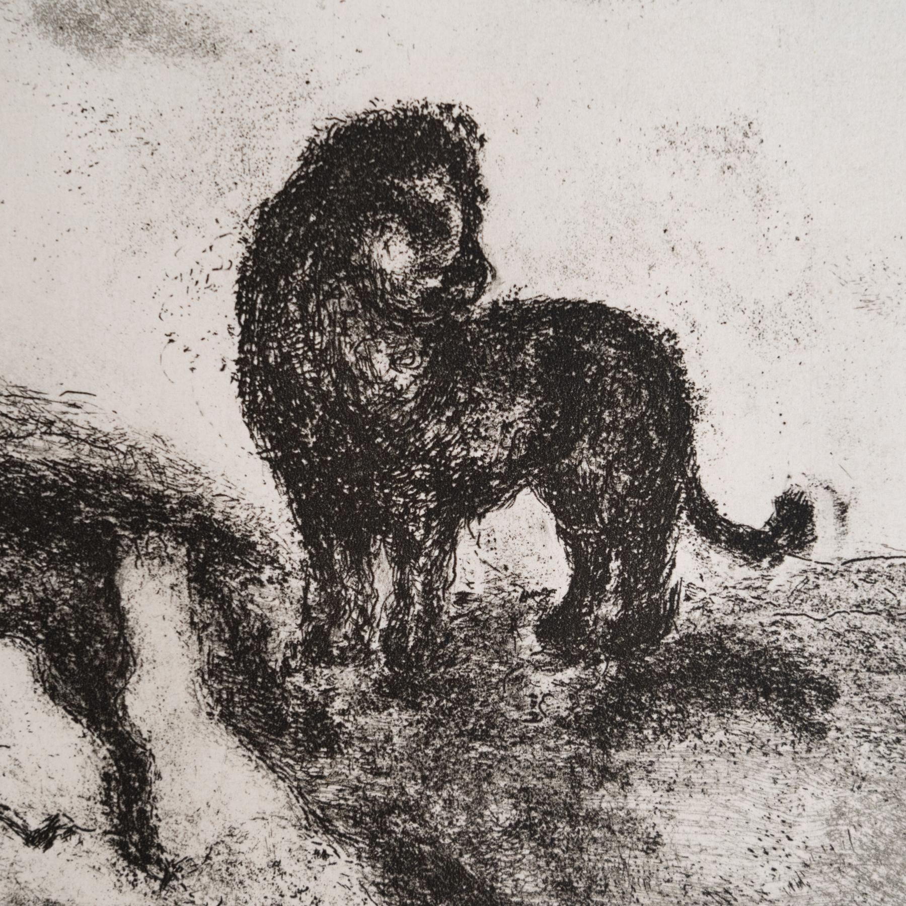 Heliograbado de Marc Chagall de su serie bíblica icónica, 1956 mediados del siglo XX en venta