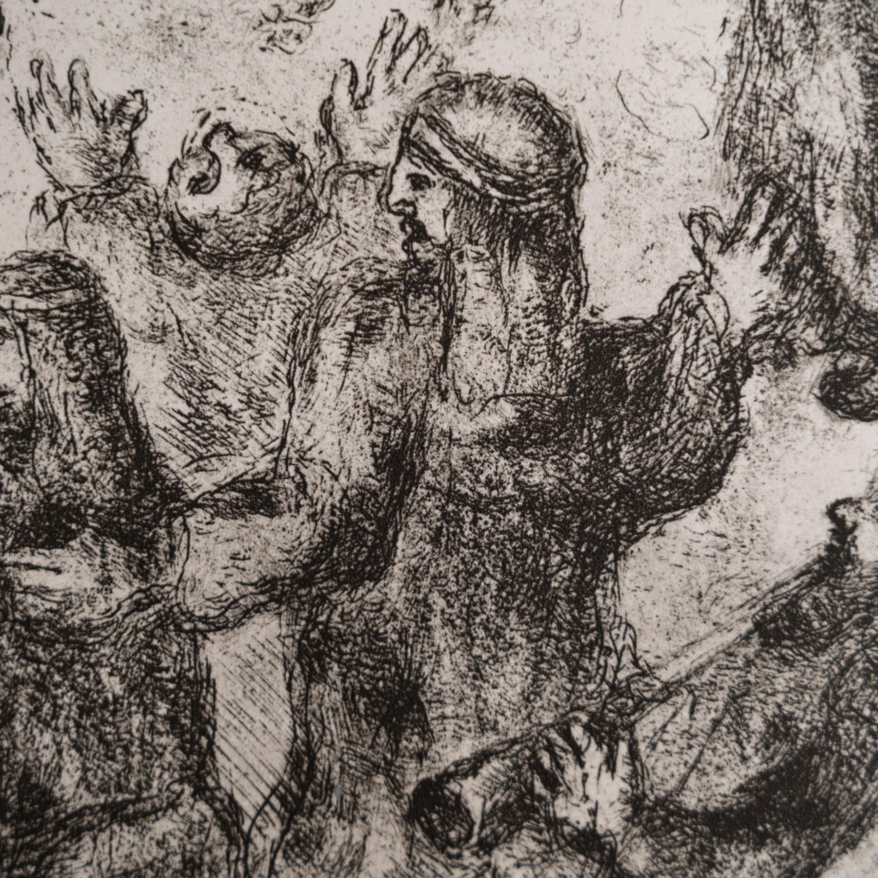 Heliograbado de Marc Chagall de su serie bíblica icónica, 1956 mediados del siglo XX en venta
