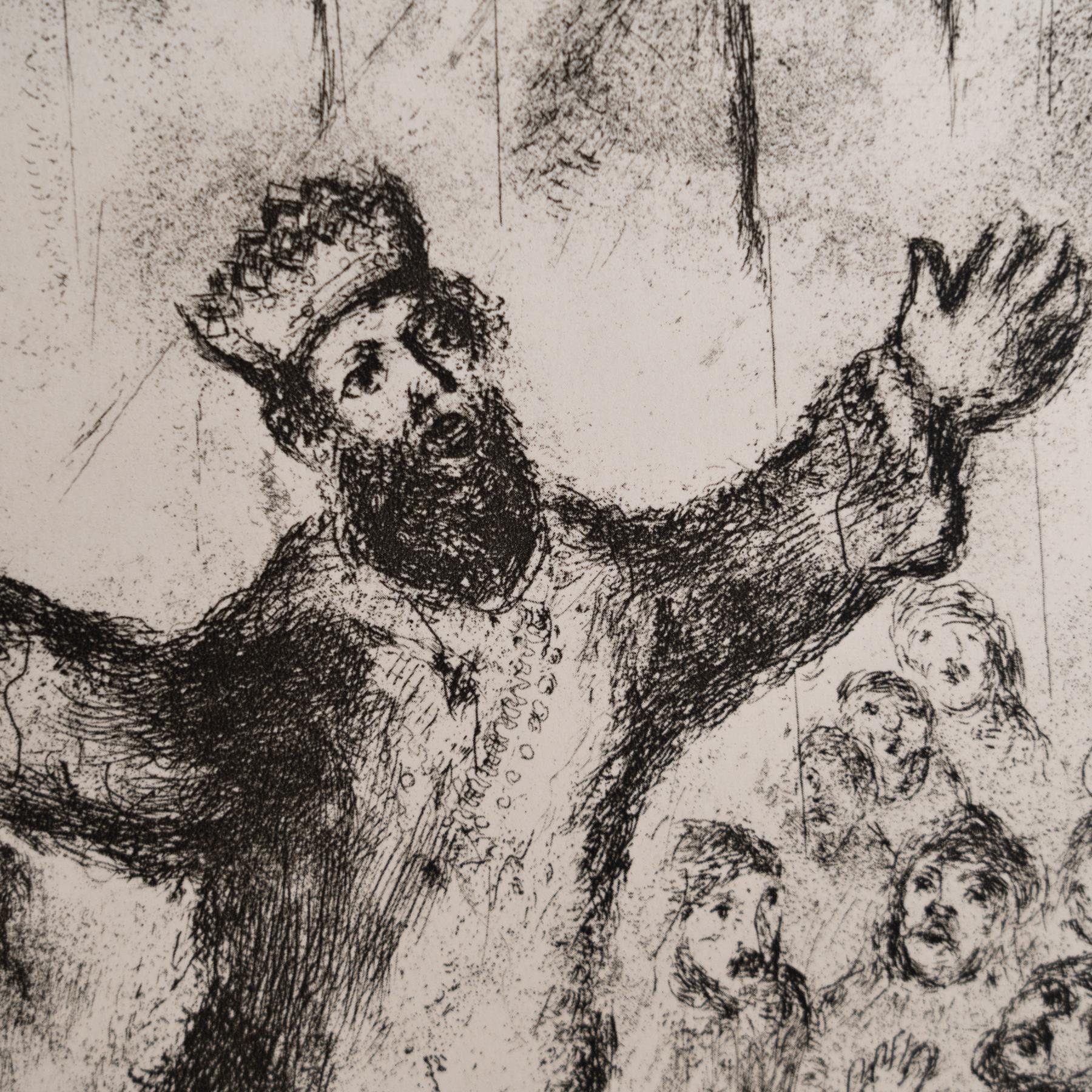 Heliograbado de Marc Chagall de su serie bíblica icónica, 1956 mediados del siglo XX en venta
