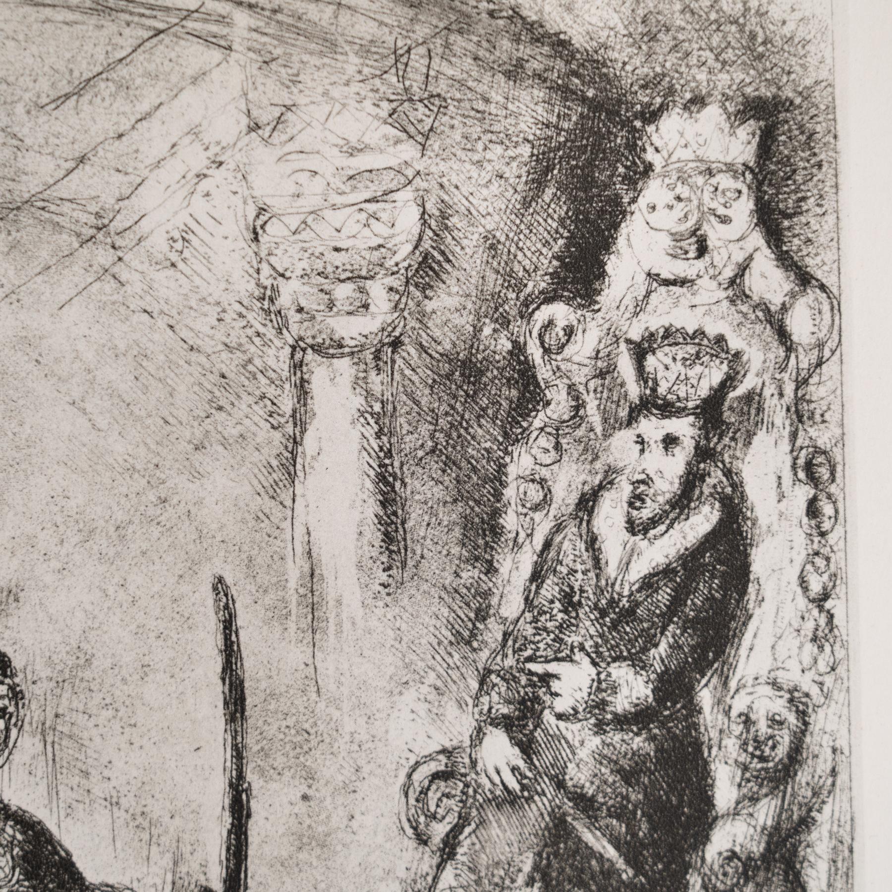 Heliograbado de Marc Chagall de su serie bíblica icónica, 1956 Papel en venta