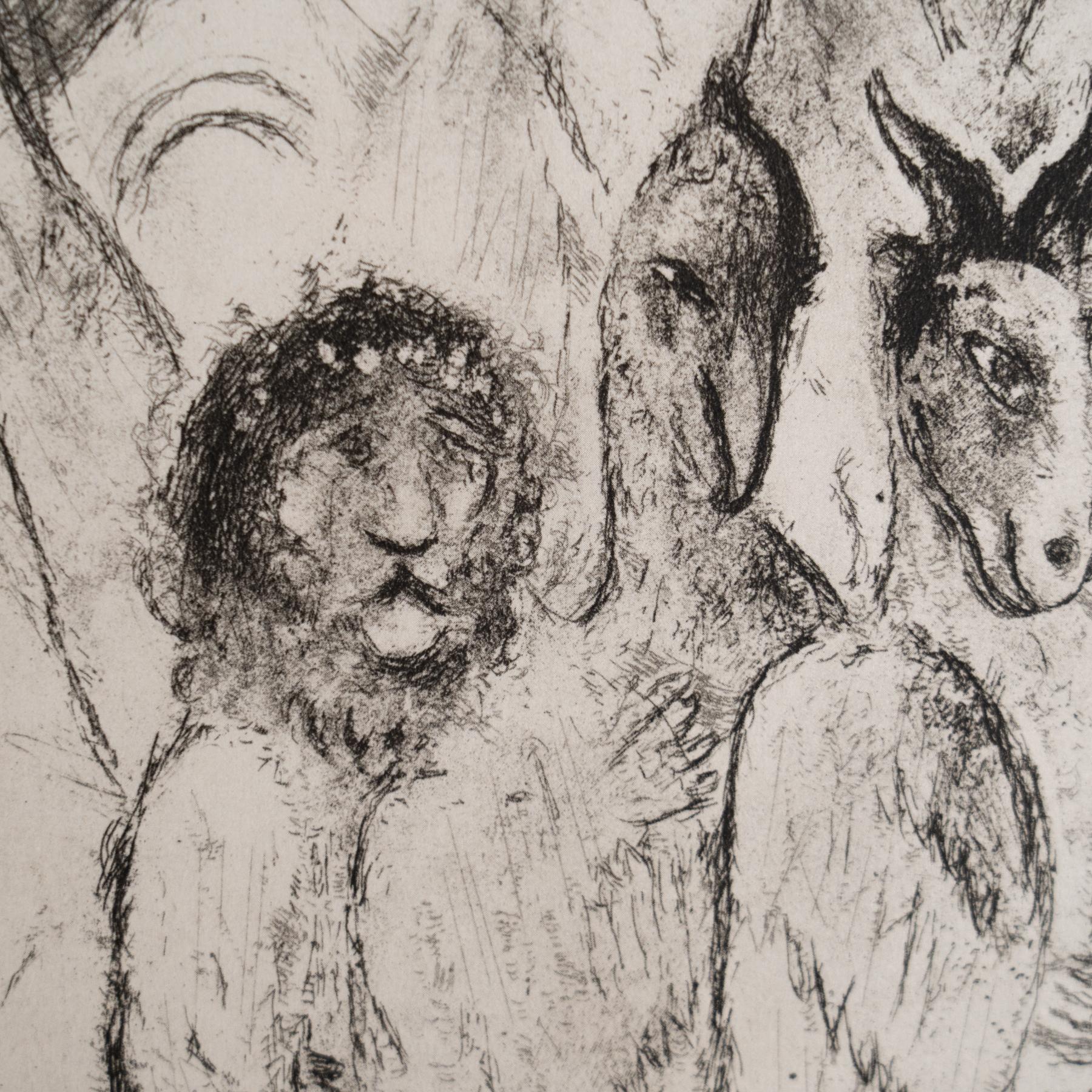 Heliograbado de Marc Chagall de su serie bíblica icónica, 1956 Papel en venta
