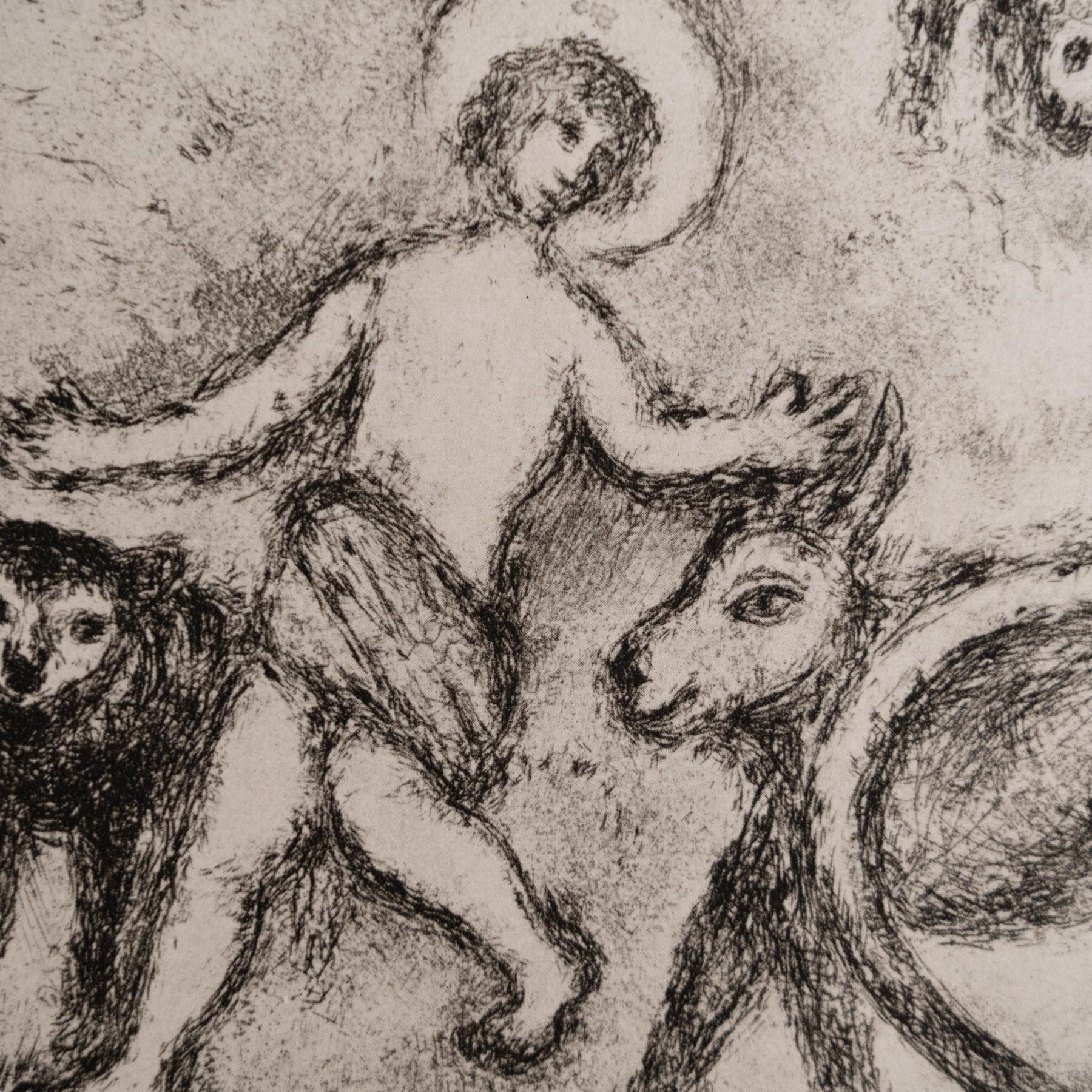 Heliograbado de Marc Chagall de su serie bíblica icónica, 1956 Papel en venta