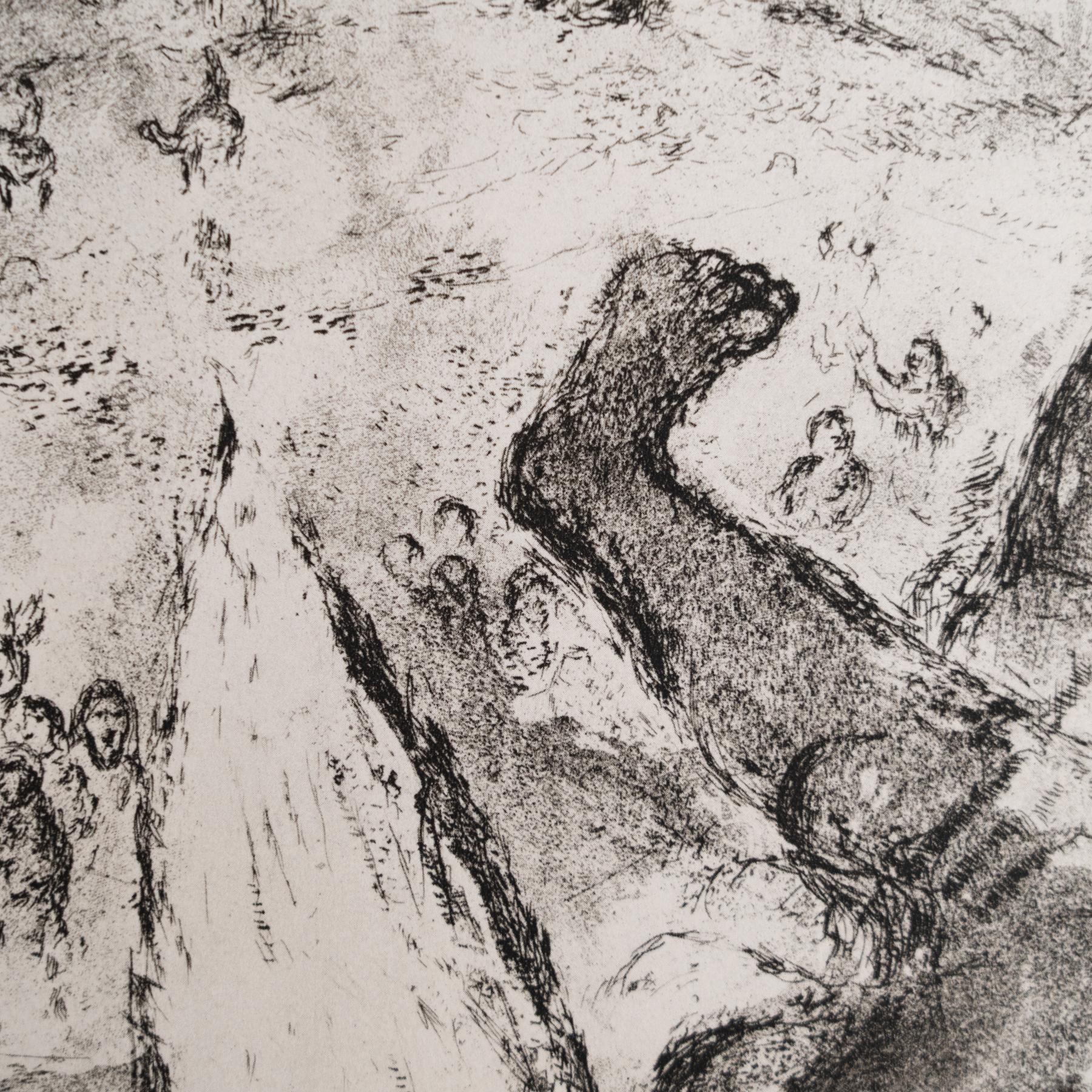 Heliograbado de Marc Chagall de su serie bíblica icónica, 1956 Papel en venta