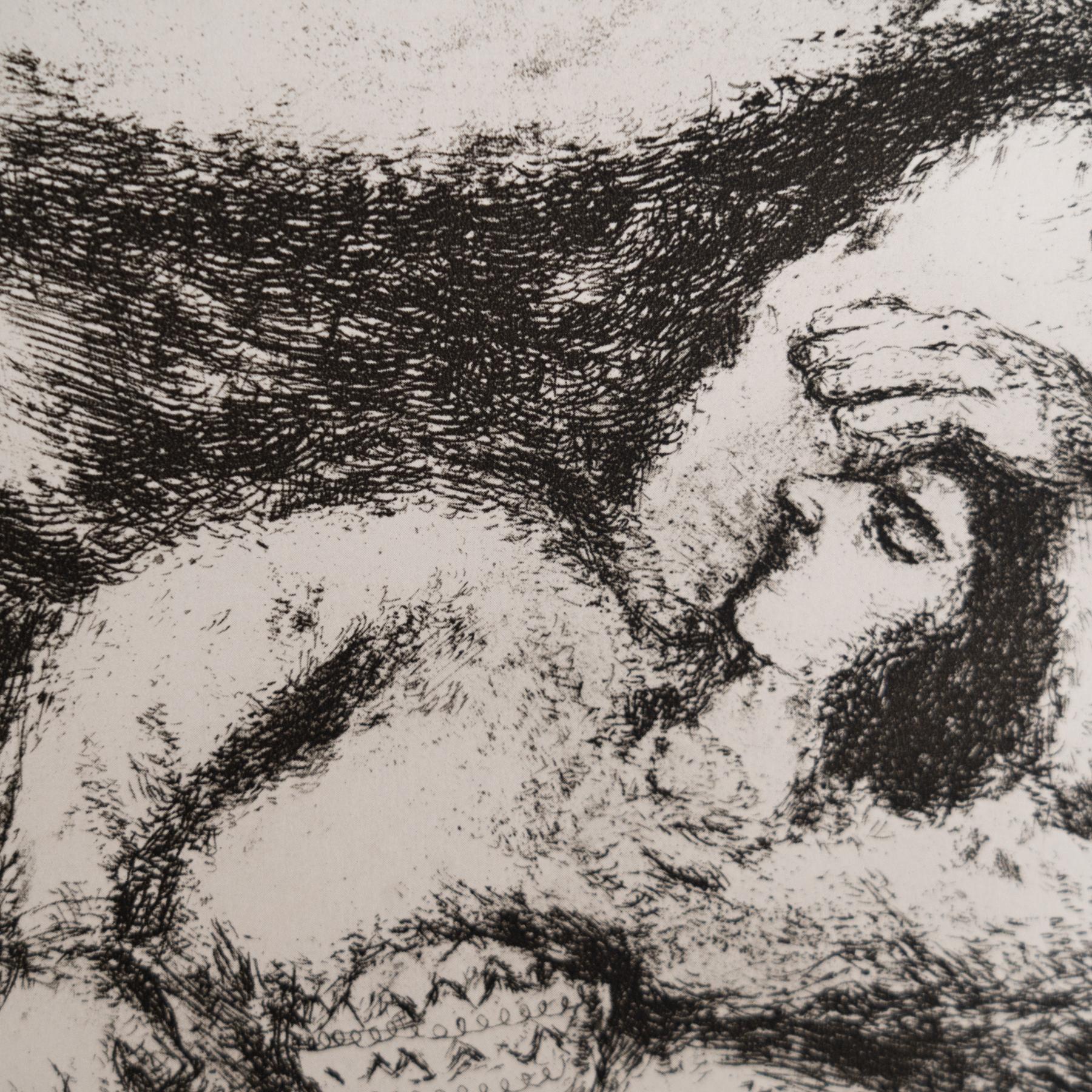 Heliograbado de Marc Chagall de su serie bíblica icónica, 1956 Papel en venta