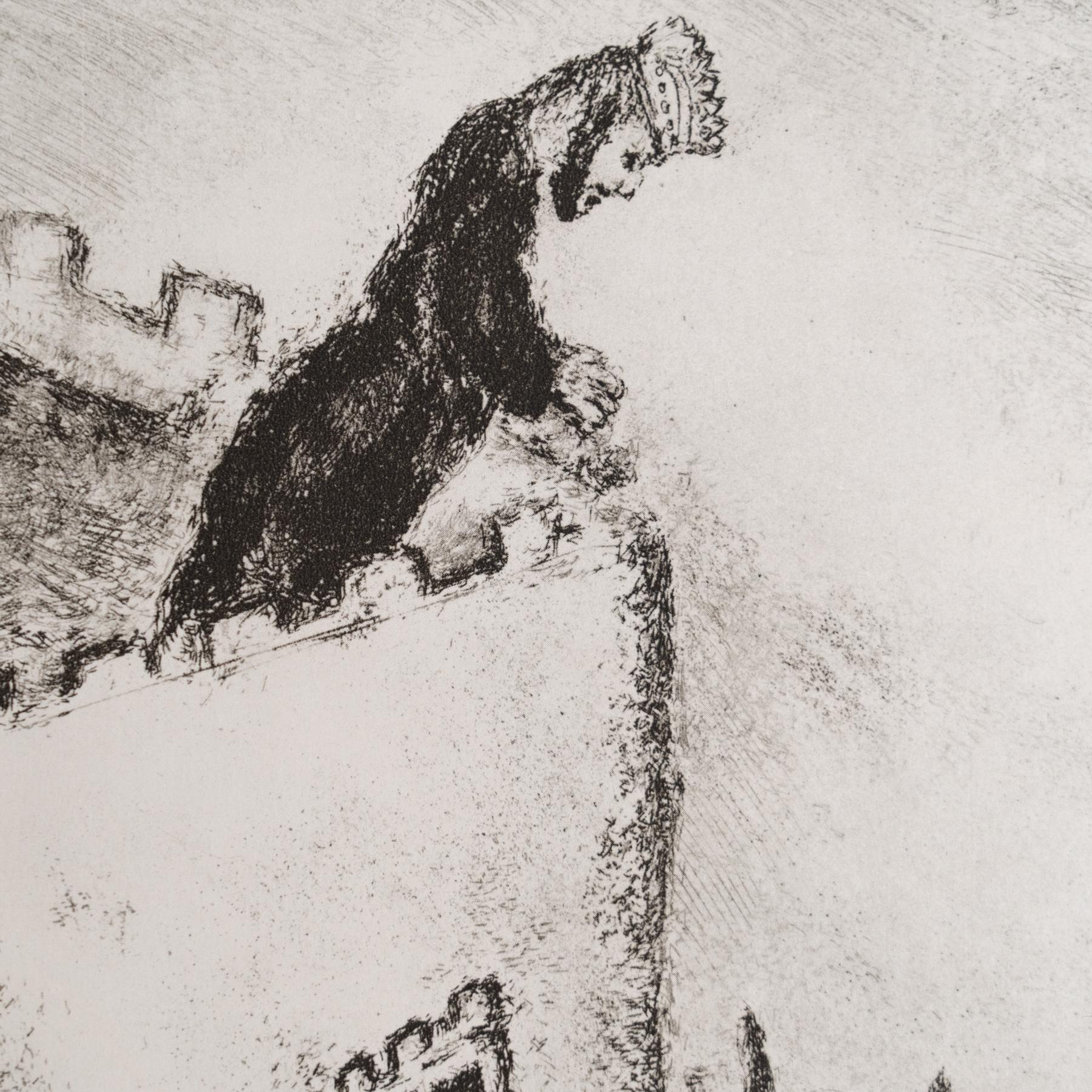 Heliograbado de Marc Chagall de su serie bíblica icónica, 1956 Papel en venta