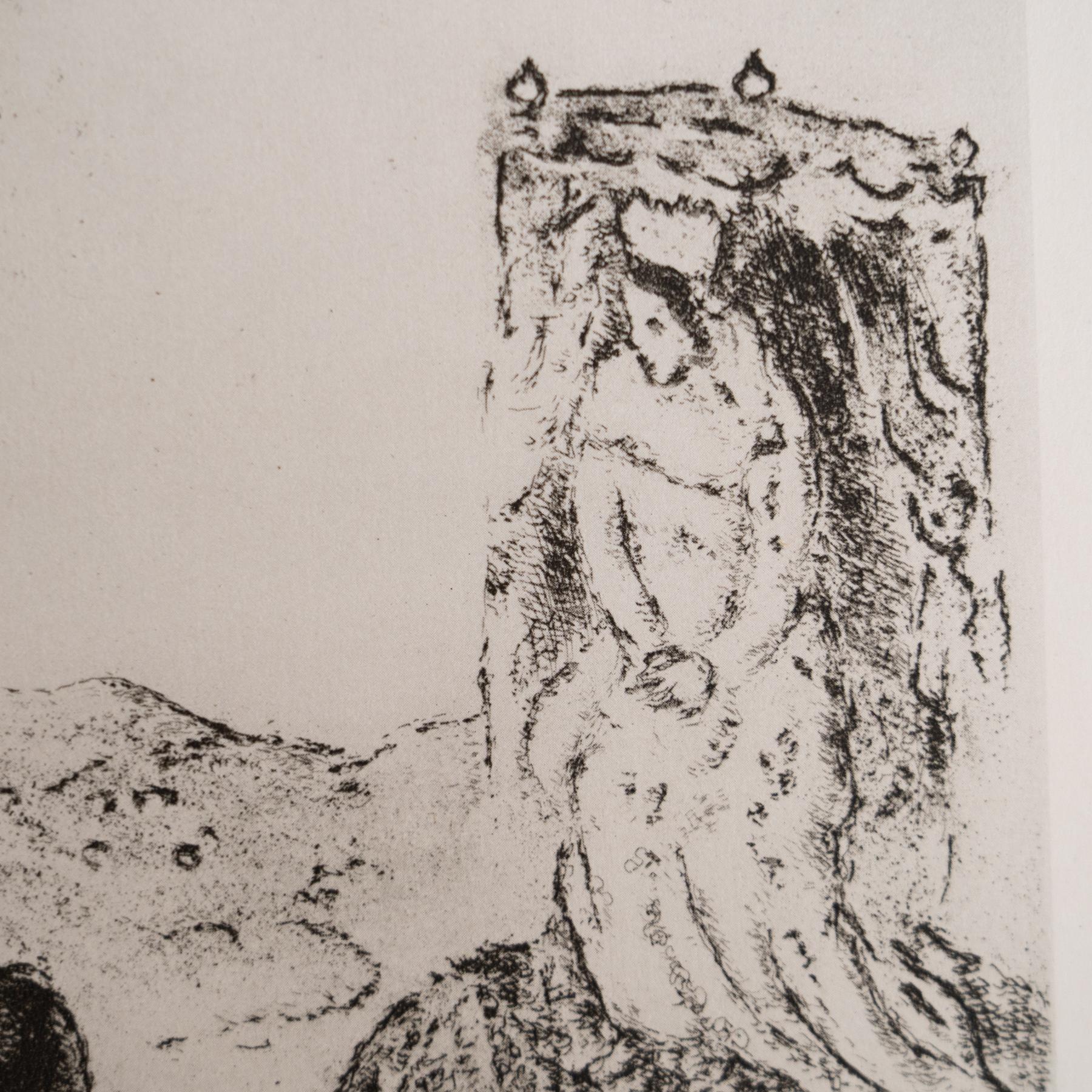 Stampa eliografica di Marc Chagall dalla sua iconica serie biblica, 1956 in vendita 1