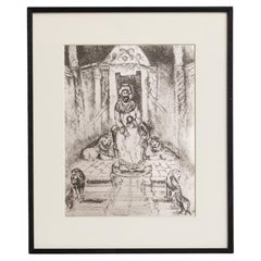 Heliogravurdruck von Marc Chagall aus seiner ikonischen biblischen Serie, 1956
