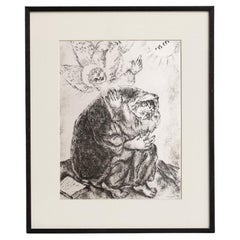 Heliogravurdruck von Marc Chagall aus seiner ikonischen biblischen Serie, 1956