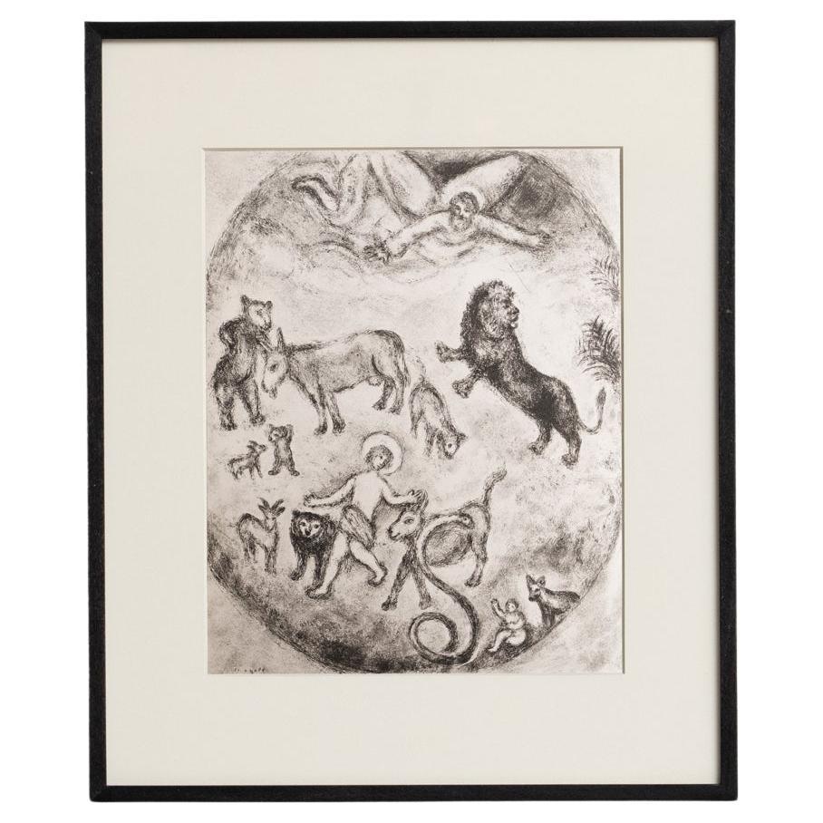 Heliograbado de Marc Chagall de su serie bíblica icónica, 1956 en venta