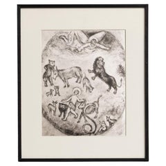 Heliogravurdruck von Marc Chagall aus seiner ikonischen biblischen Serie, 1956