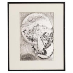 Heliogravurdruck von Marc Chagall aus seiner ikonischen biblischen Serie, 1956