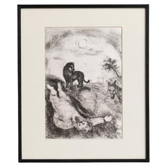 Heliogravurdruck von Marc Chagall aus seiner ikonischen biblischen Serie, 1956