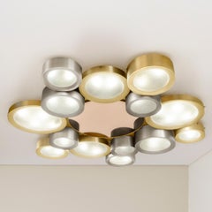 Helios 66 Ceiling Light by Gaspare Asaro-Satin Brass and Satin Nickel Finish